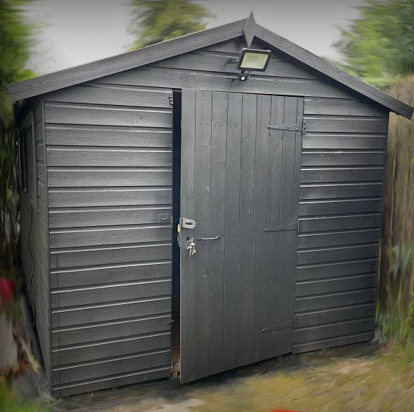 Black Decking Paint on Shed