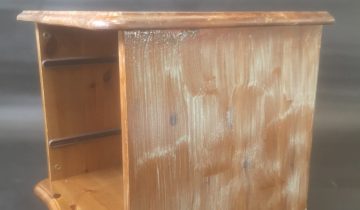 Bedside table stripping old varnish